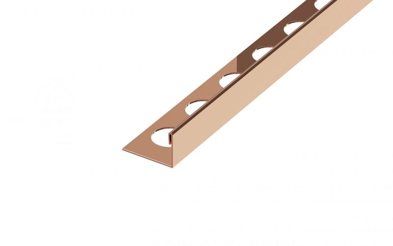 Profil terminatie tip L inox, 10.5 × 270, Cupru Lucios