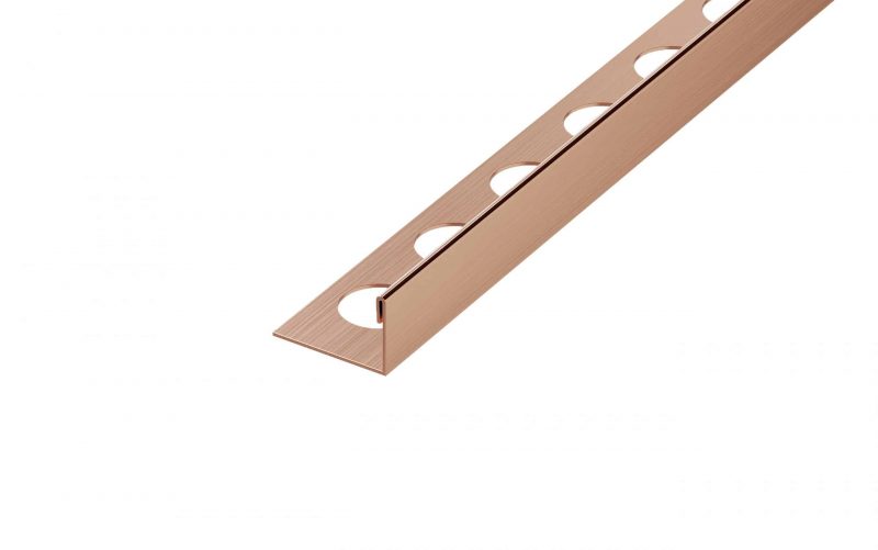 Profil terminatie tip L inox, 10.5 × 270, Cupru Mat Periat