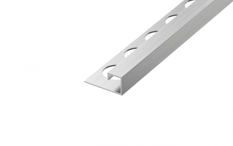 Profil terminatie tip P inox, 10.5 x 10 x 270, Argintiu Mat Periat