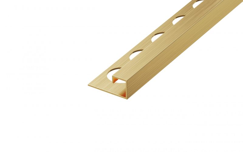 Profil terminatie tip P inox, 10.5 x 10 x 270, Auriu Mat Periat