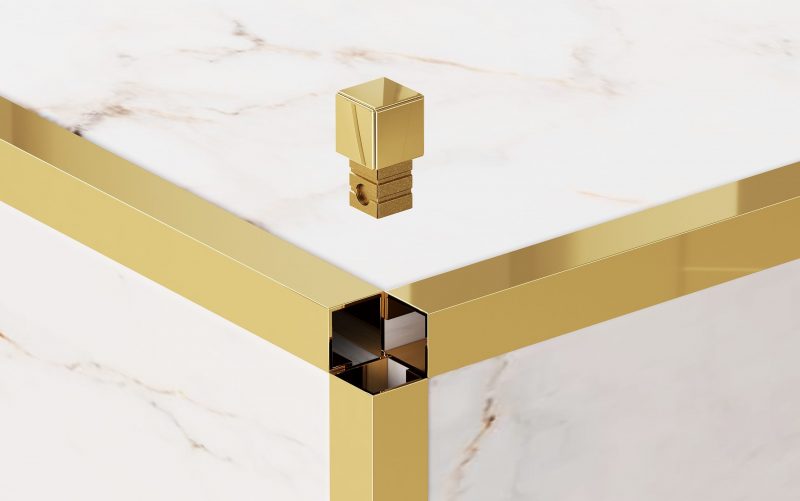 Accesorii pentru profilele de inchidere tip „P” inox, Lucios