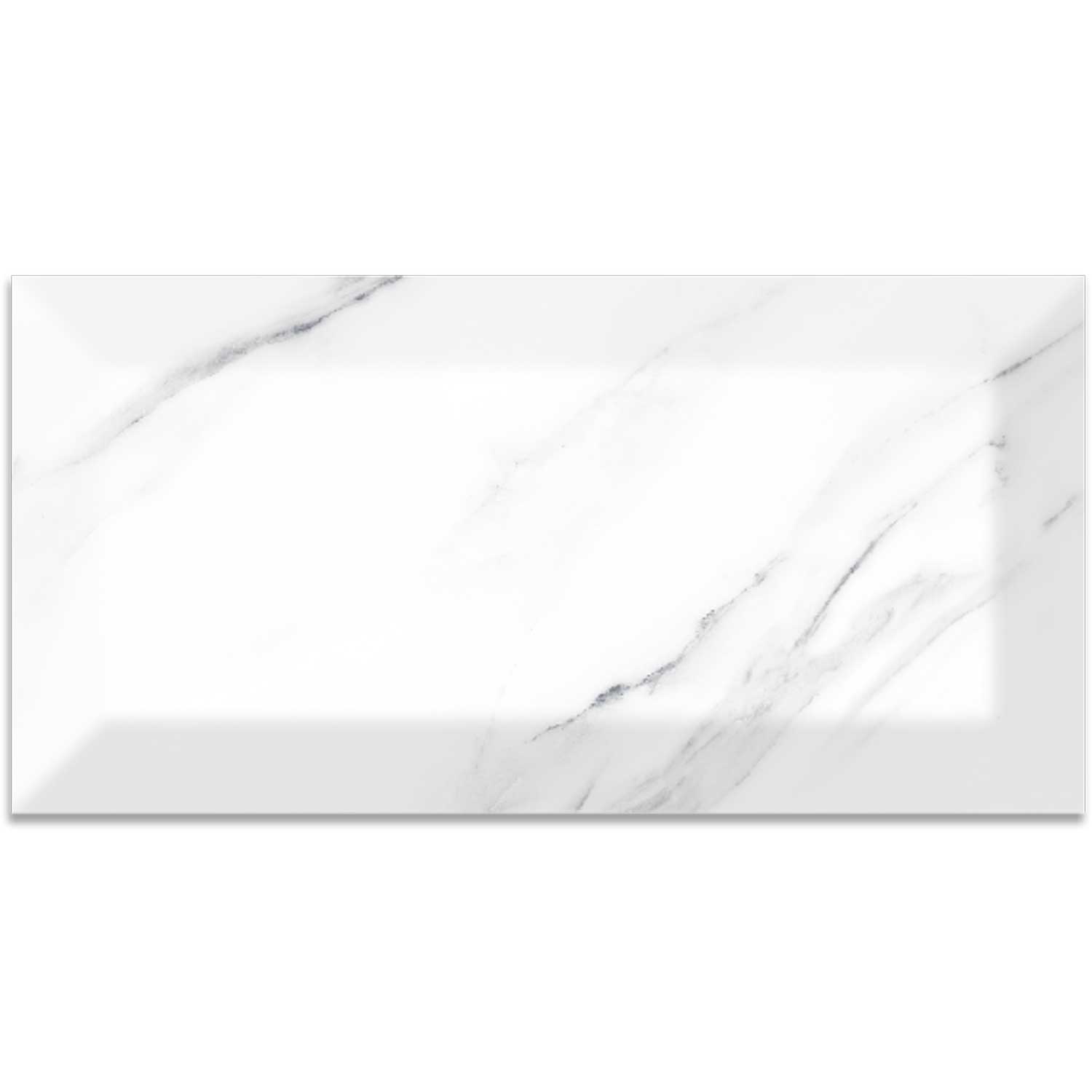 Faianta Carrara Bevelled,10 x 20, Lucioasa