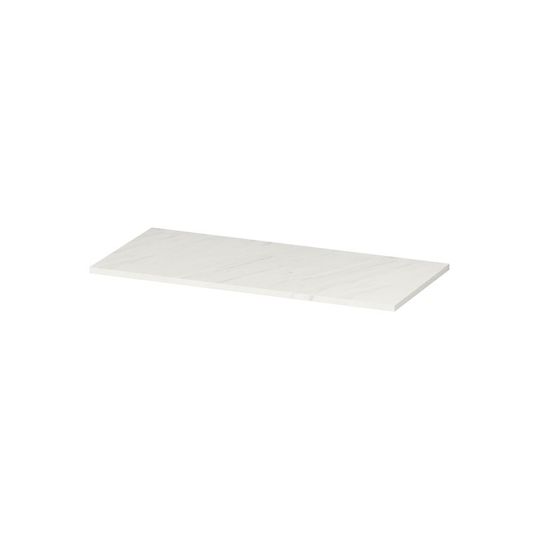 Blat pentru mobilier Cersanit Larga 100 x 45 cm, alb marmorat