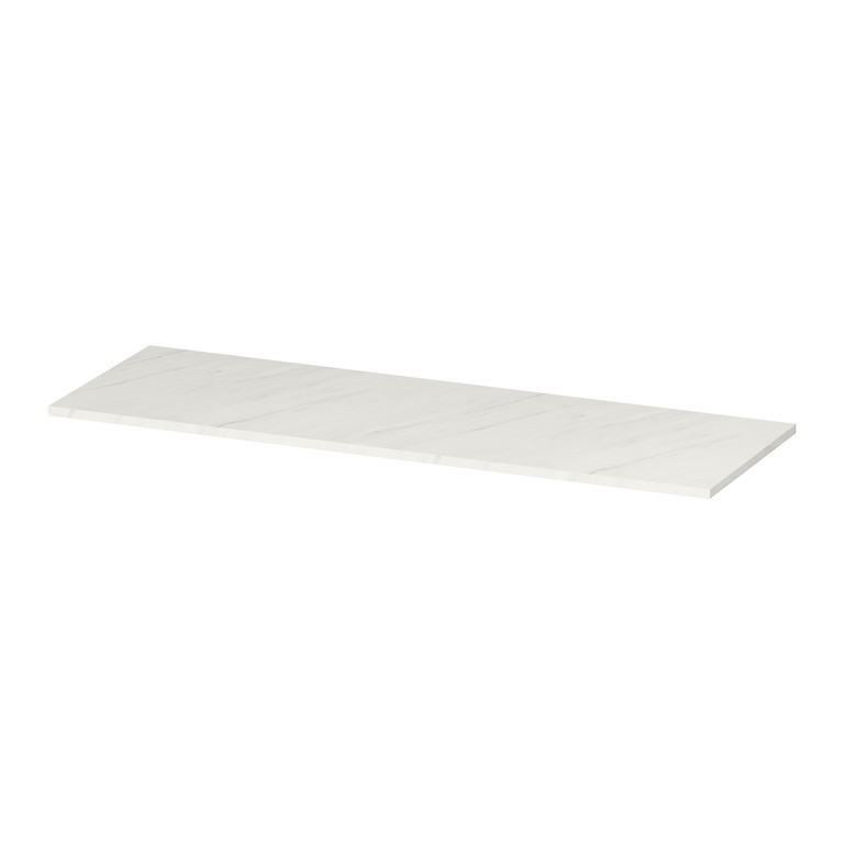 Blat pentru mobilier Cersanit Larga 140 x 45 cm, alb marmorat