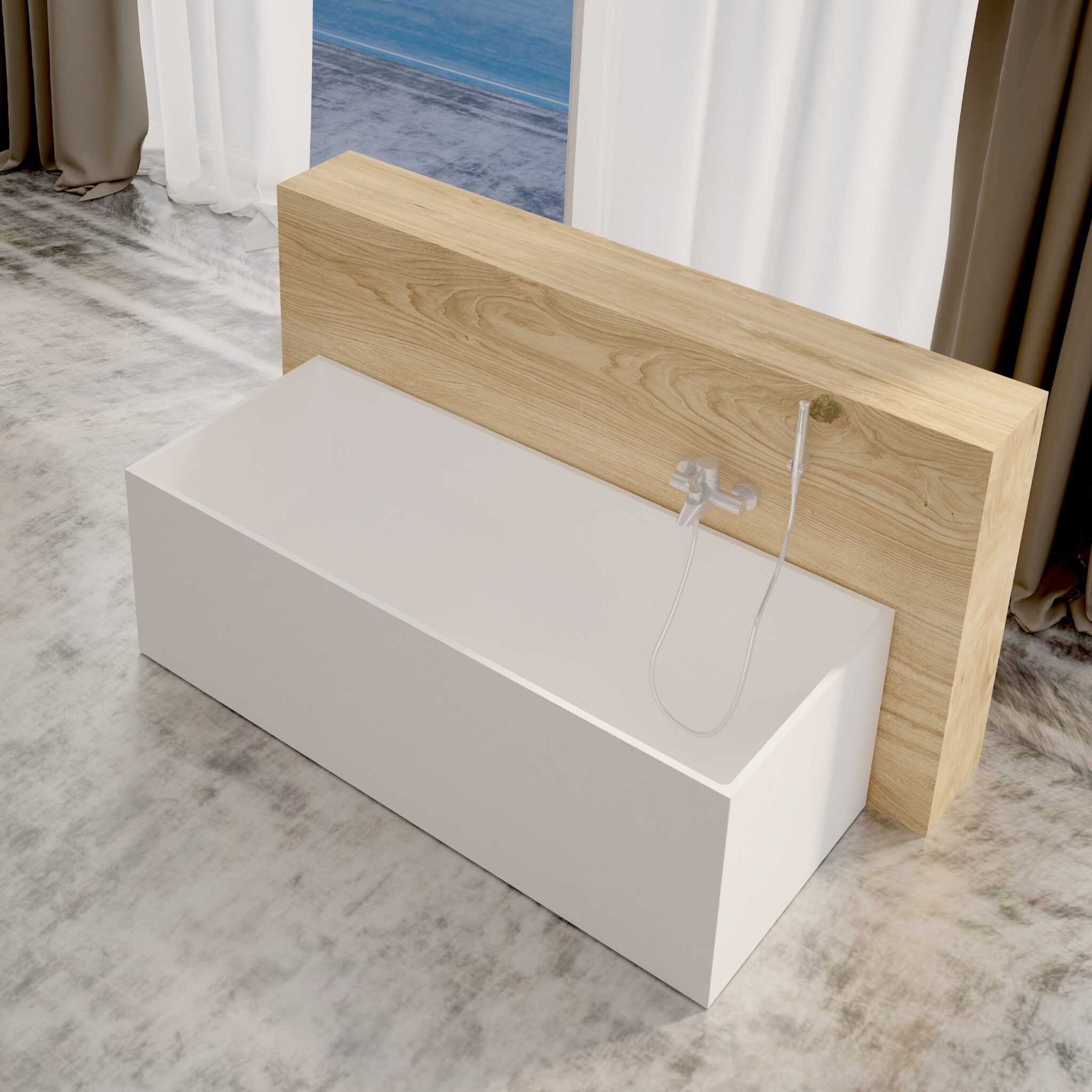 Cada freestanding Stone Spring, West 170 x 72 cm