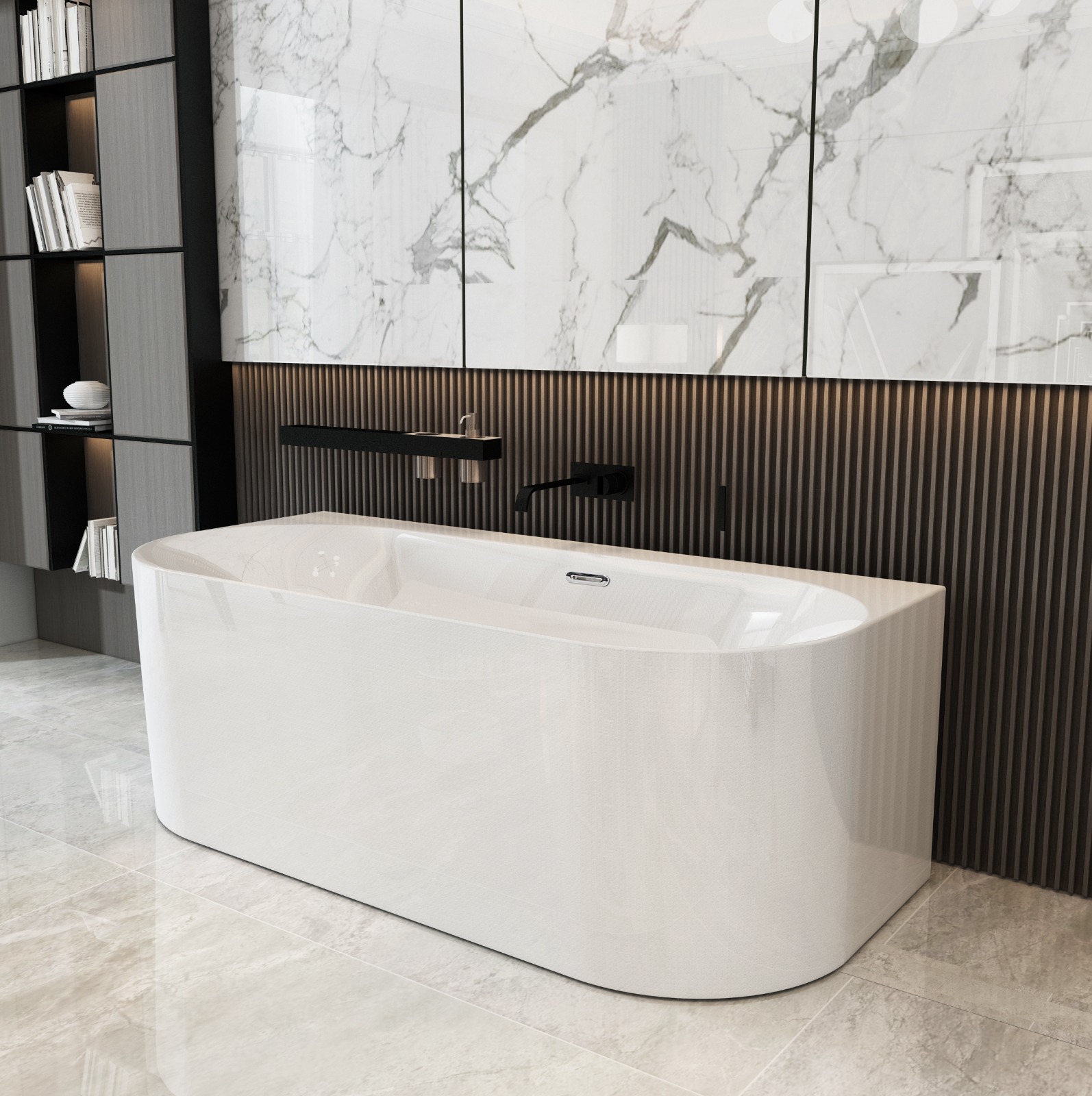 Cada freestanding Harmony, West, 170 x 74 cm, alba