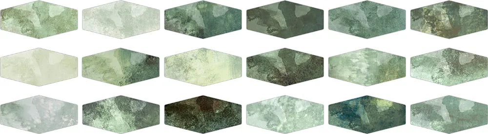 Faianta Calm Hex Moss, 10 x 20 cm, Lucios