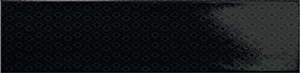 Faianta Ocean Decor Black, 7.5 x 30, Lucioasa