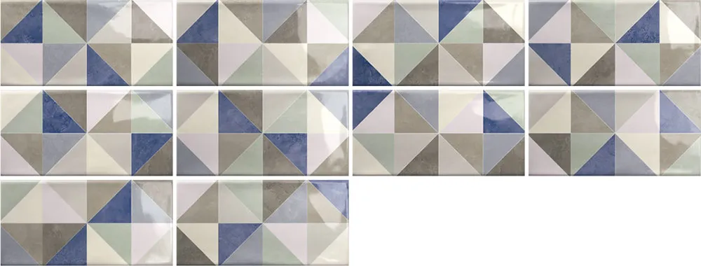 Faianta Ocean Decor Triangle Mix, 7.5 x 15, Lucioasa