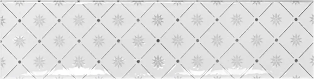 Faianta Ocean Decor White & Black, 7.5 x 30, Lucioasa