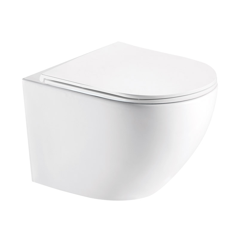 Vas WC suspendat rimless Wellis, cu capac WC soft-close, Sophia, alb