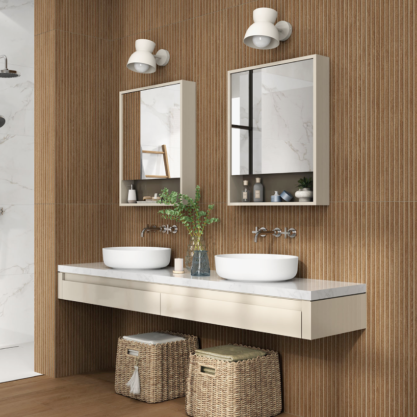 Faianta Timber Panel Natural, Emigres, 40×120 cm, mat