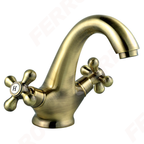 Baterie stativa pentru lavoar Antica, Ferro, Bronz antichizat