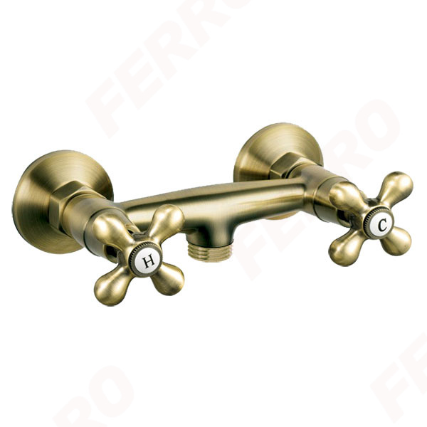 Baterie perete pentru dus Antica, Ferro, Bronz antichizat