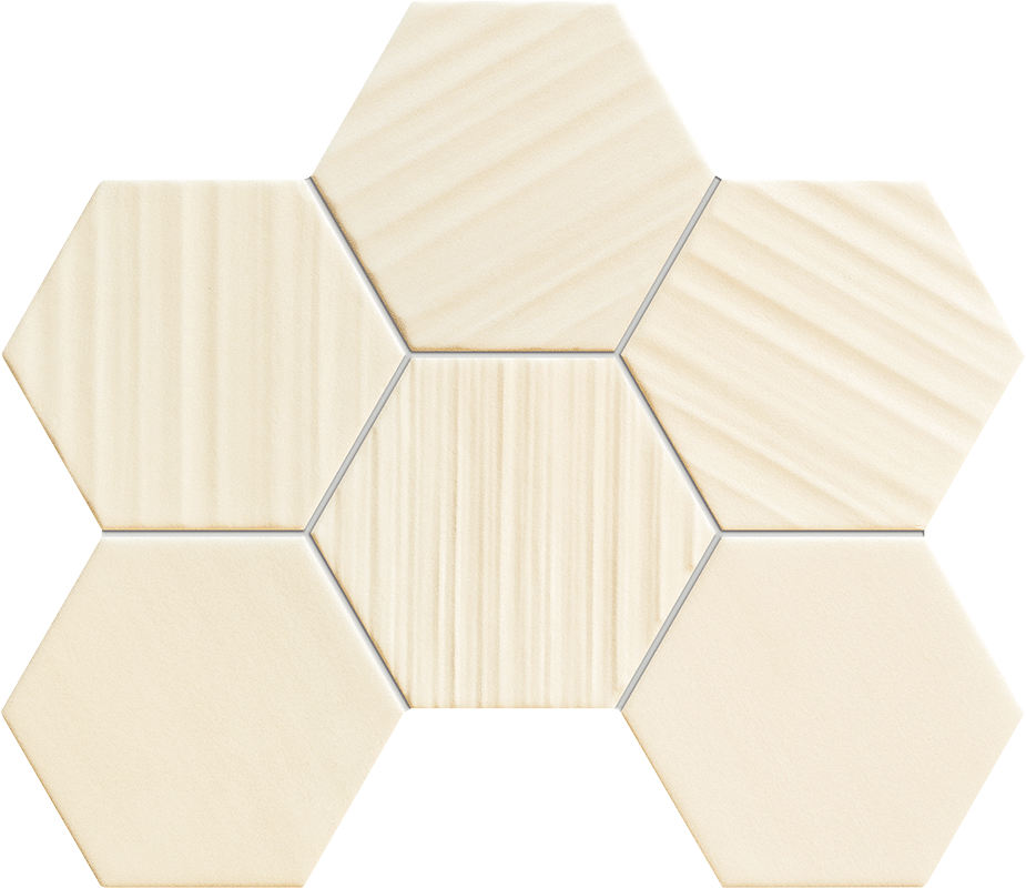 Mozaic Horizon Hex Ivory, 28.9 x 22.1 Lucios – Mat