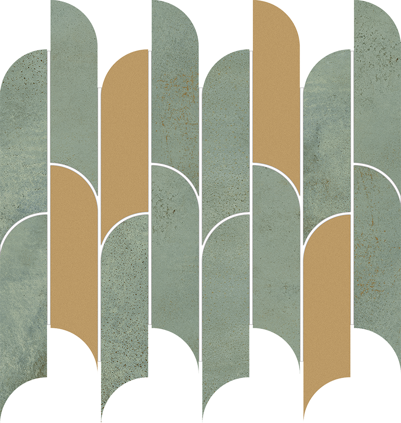 Mosaic Tissue Green, 29.8 x 27.2, Lucios – Mat