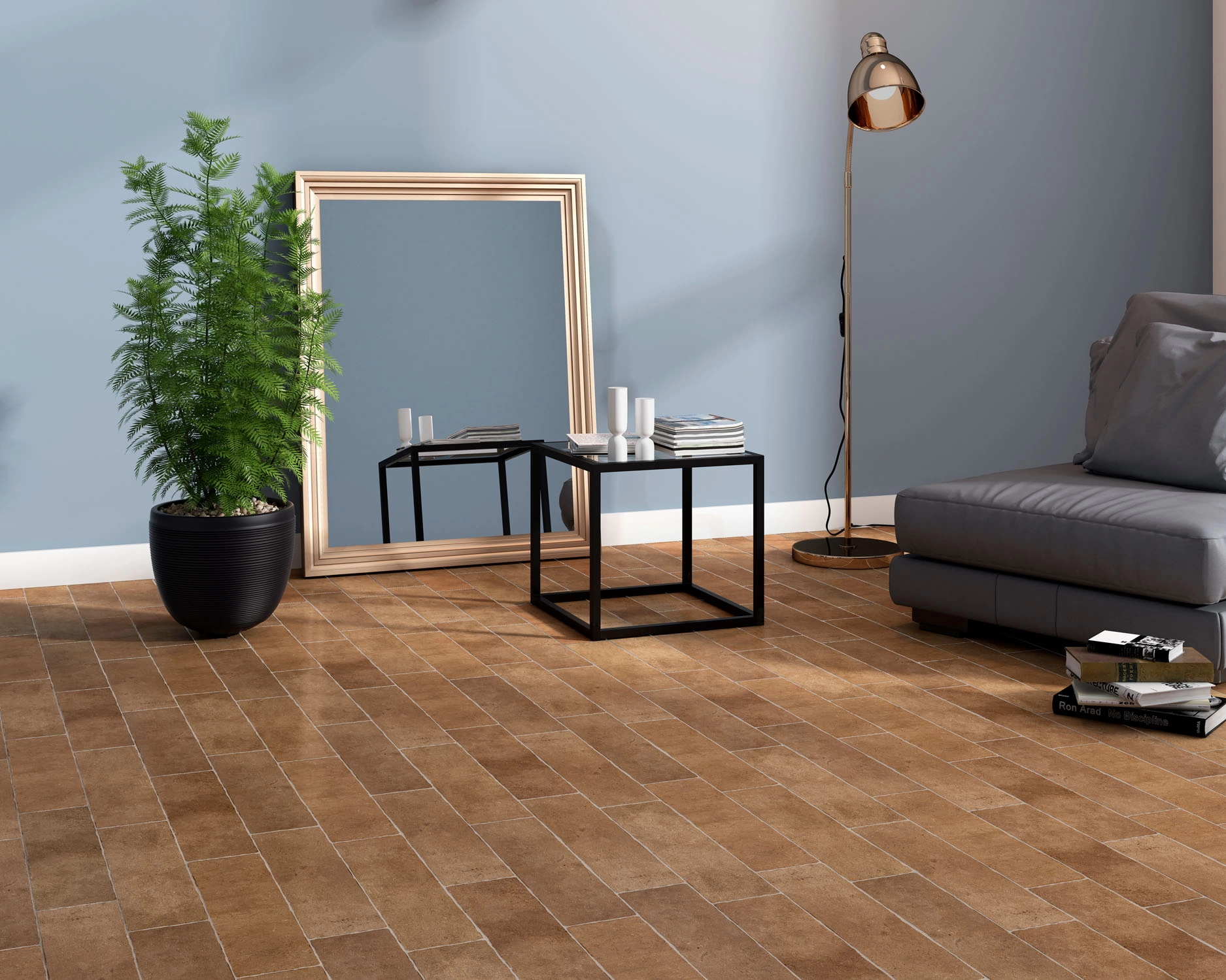 Gresie Plank Brown, Ribesalbes, 7 x 28, Mat