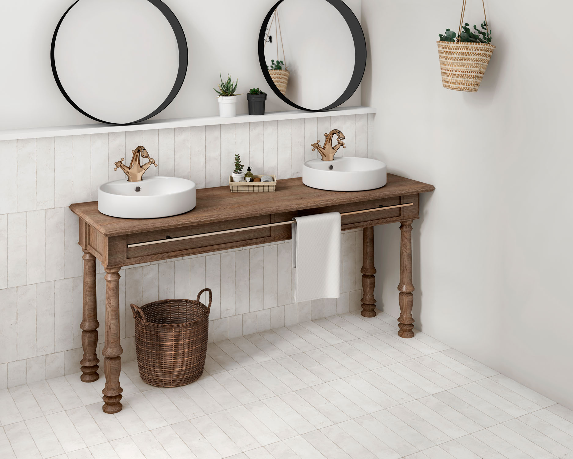 Gresie Plank White, Ribesalbes, 7 x 28, Mat