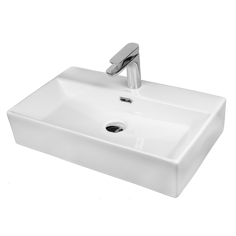 Lavoar pe blat Fluminia, Pluto-60, 60 x 35,5 cm, alb