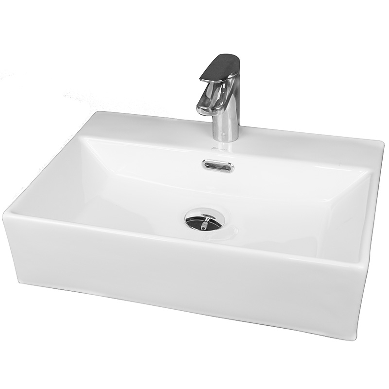 Lavoar pe blat Fluminia, Pluto-50, 50 x 35,5 cm, alb