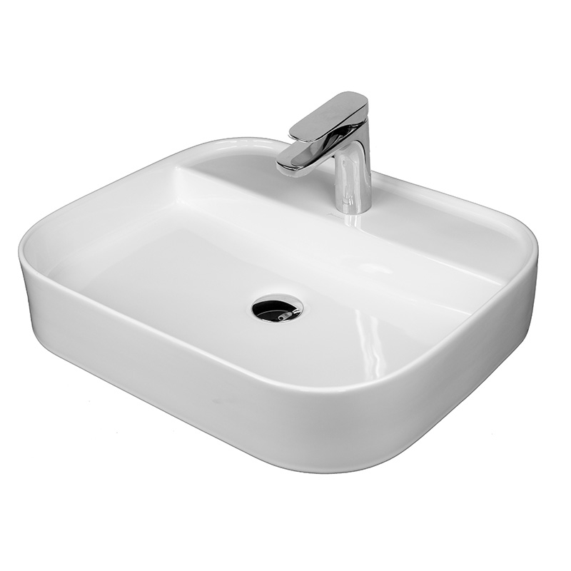 Lavoar pe blat Fluminia, Juno 55, 55 x 45 cm, alb