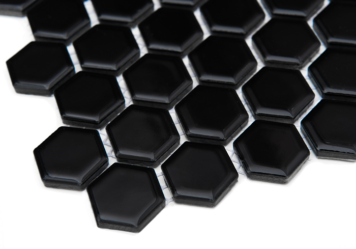 Mozaic Mini Hexagon Black lucios, Dunin