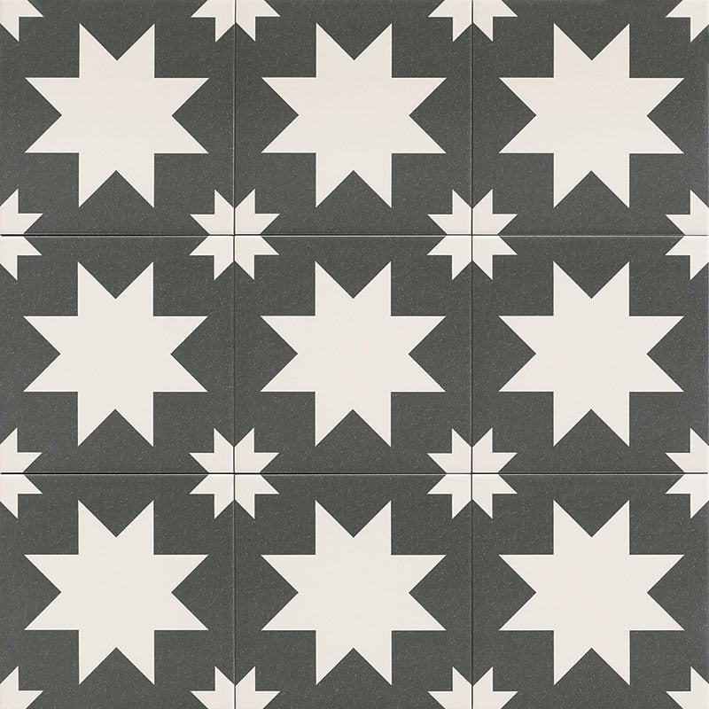 Gresie Fired Star Black, 20 x 20, Mainzu, Mat