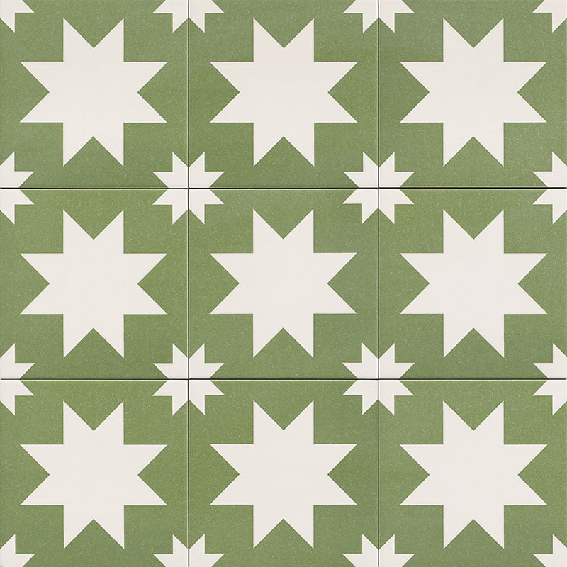 Gresie Fired Star Green, 20 x 20, Mainzu, Mat