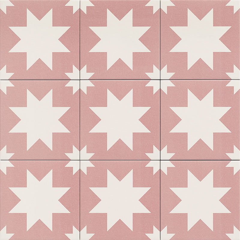 Gresie Fired Star Pink, 20 x 20, Mainzu, Mat