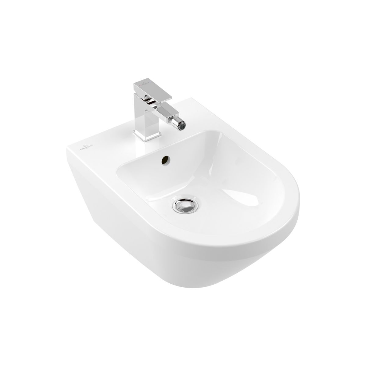 Bideu suspendat Architectura cu prindere ascunsa, Villeroy & Boch, alb