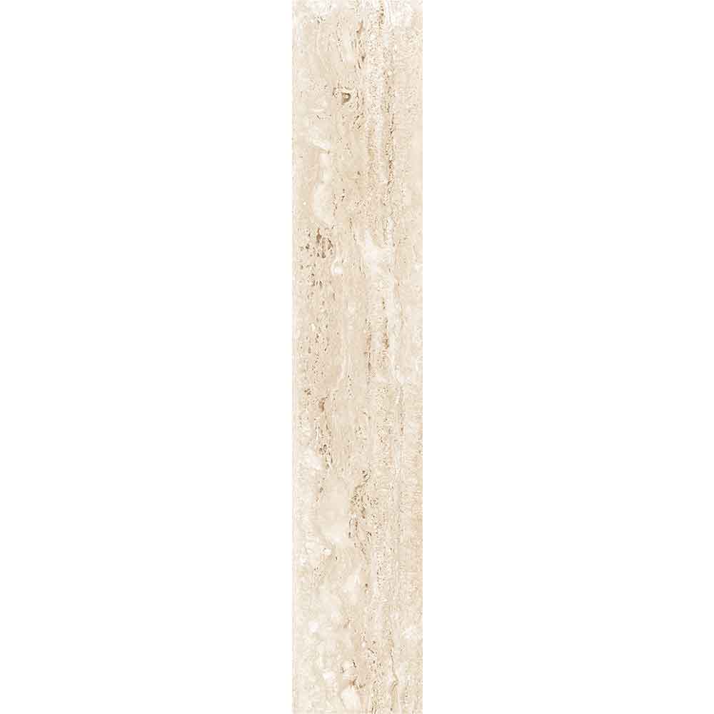 Gresie treapta Travertino Beige, 33 x 120 cm, mat