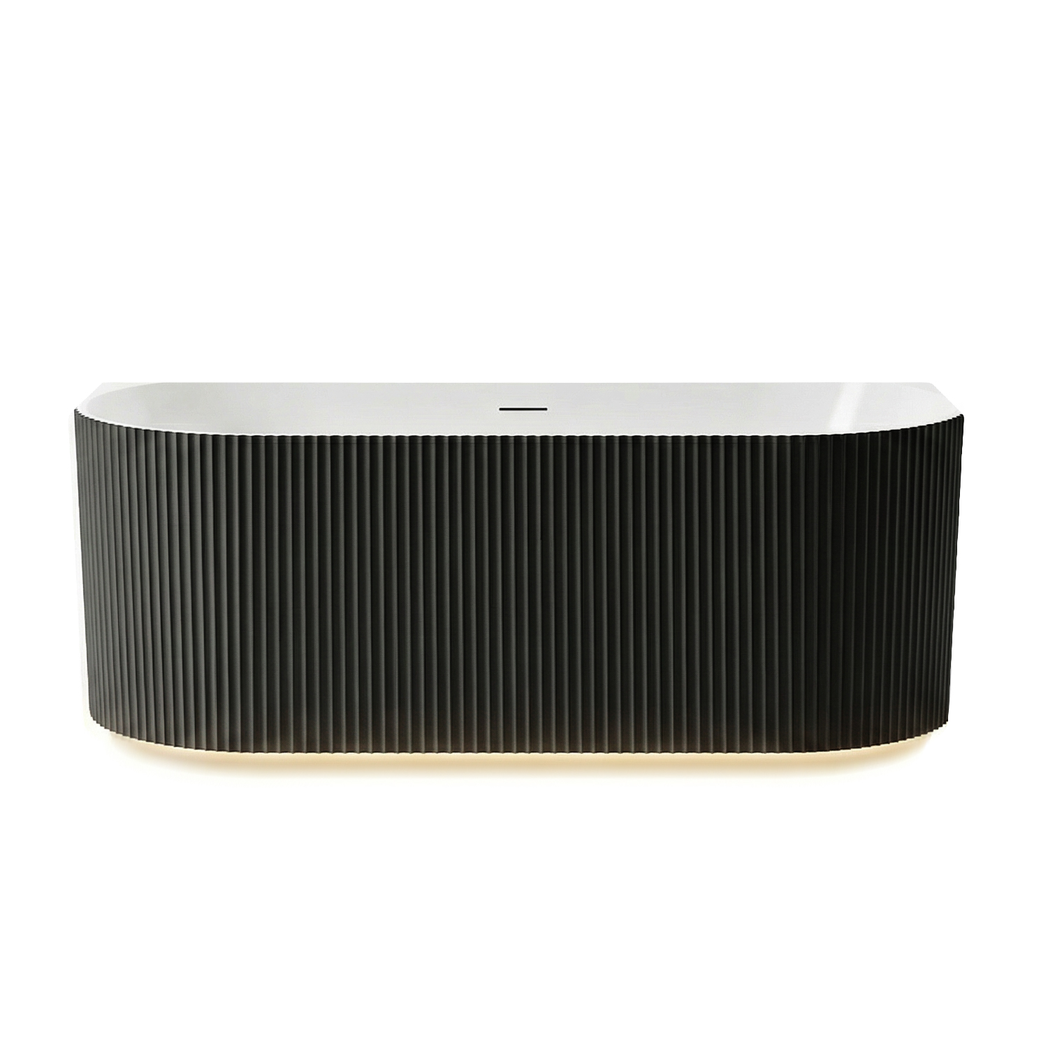 Cada freestanding Calabria Linear Black, Wellis, Negru lucios