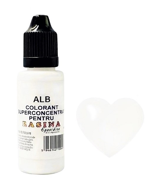 COLORANT SUPERCONCENTRAT PENTRU RASINA EPOXIDICA - Alb 20ml