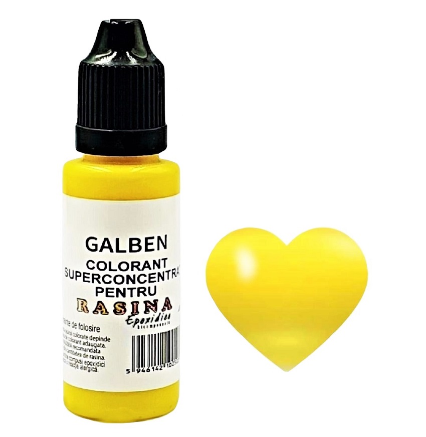 COLORANT SUPERCONCENTRAT PENTRU RASINA EPOXIDICA - Galben 20ml