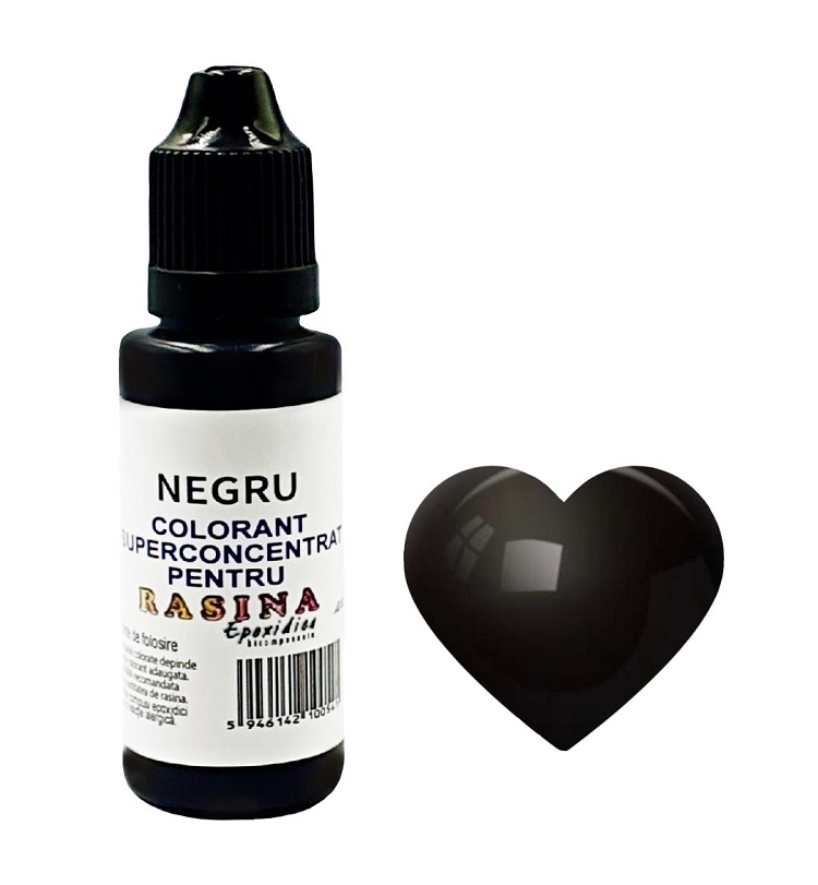 COLORANT SUPERCONCENTRAT PENTRU RASINA EPOXIDICA - Negru 20ml