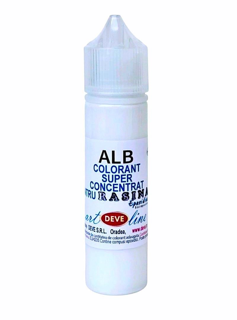 COLORANT SUPERCONCENTRAT PENTRU RASINA EPOXIDICA - ALB 60ML CU PICURATOR
