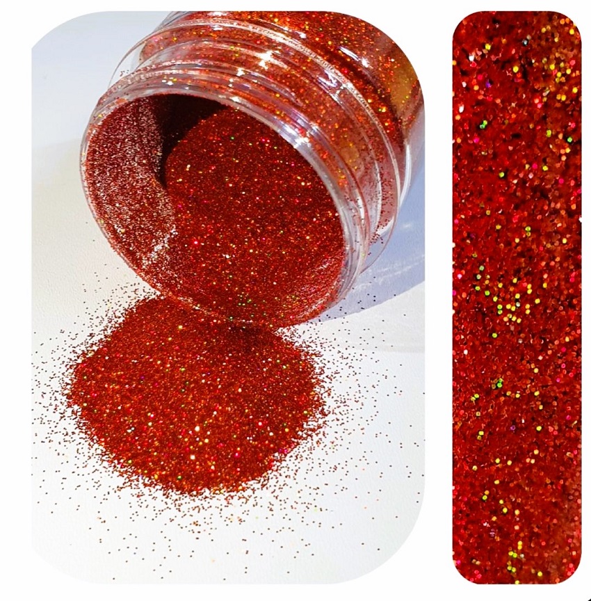 GLITTER HOLOGRAPHIC SENSATION VINTAGE RED - VINTAGE RED 50 GR